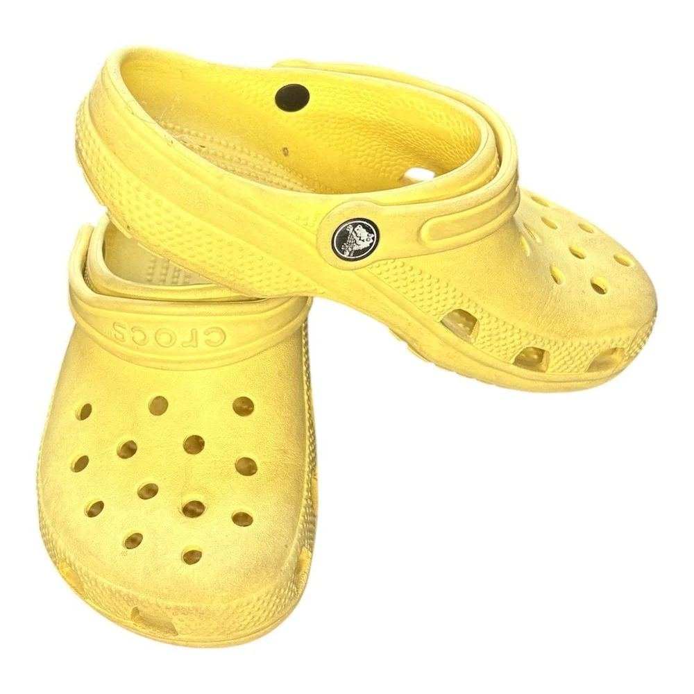 Crocs Unisex Classic Clog Lemon Slip On Sandal Children's Junior Sz2‎